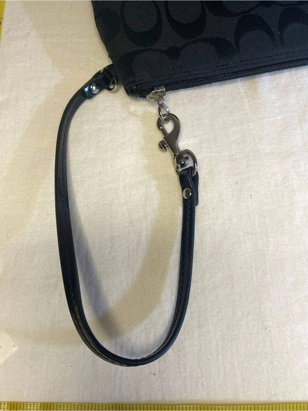 Coach Signature Jacquard Turnlock Pocket Wristlet